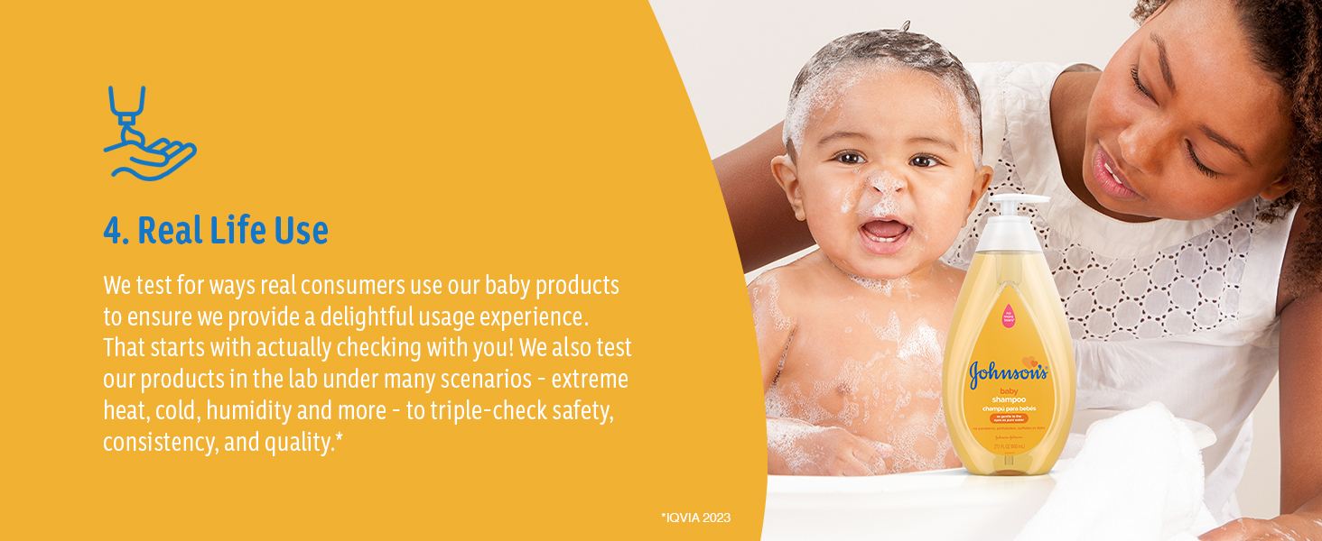 Products are tested how real consumers use our baby products for a delightful user experience