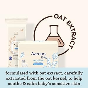 Aveeno Baby Wipes are Formulated with Oat Extract to Soothe Baby&amp;#39;s Sensitive Skin