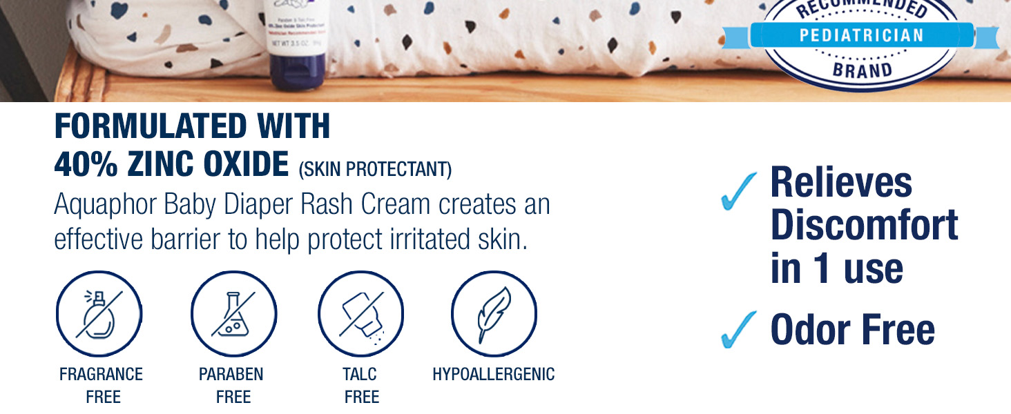 Formulated with 40% zinc oxide, a skin protectant. Relieves discomfort in 1 use. Odor free.