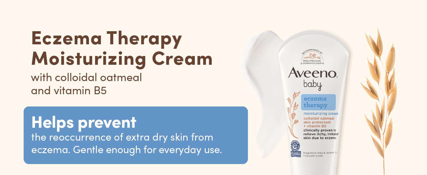 Eczema Therapy Moisturizing Cream with colloidal oatmeal helps prevent the reoccurrence of dry skin