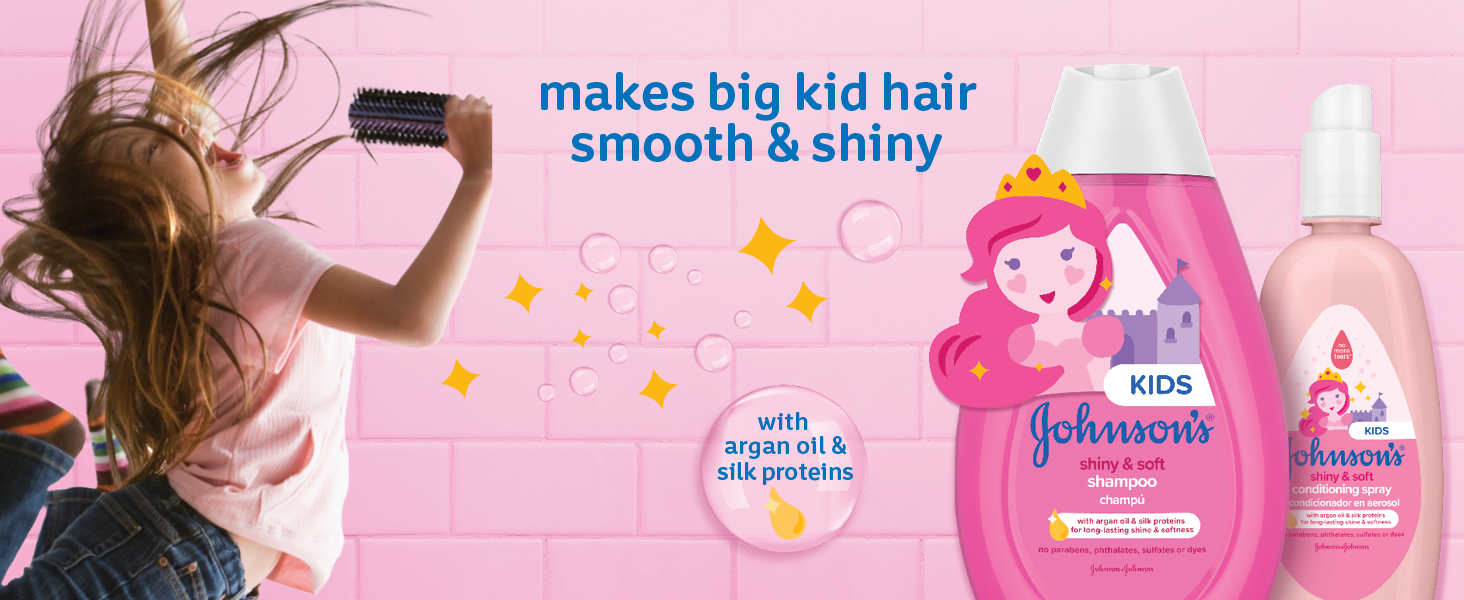 kid toddler baby ninas shampoo conditioner tear free boys girls shiny soft argan oil spray moisture