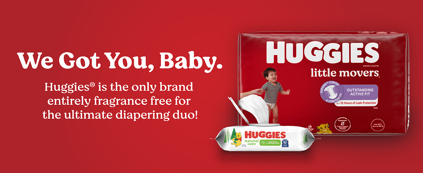 pair huggies little movers diapers with huggies wipes