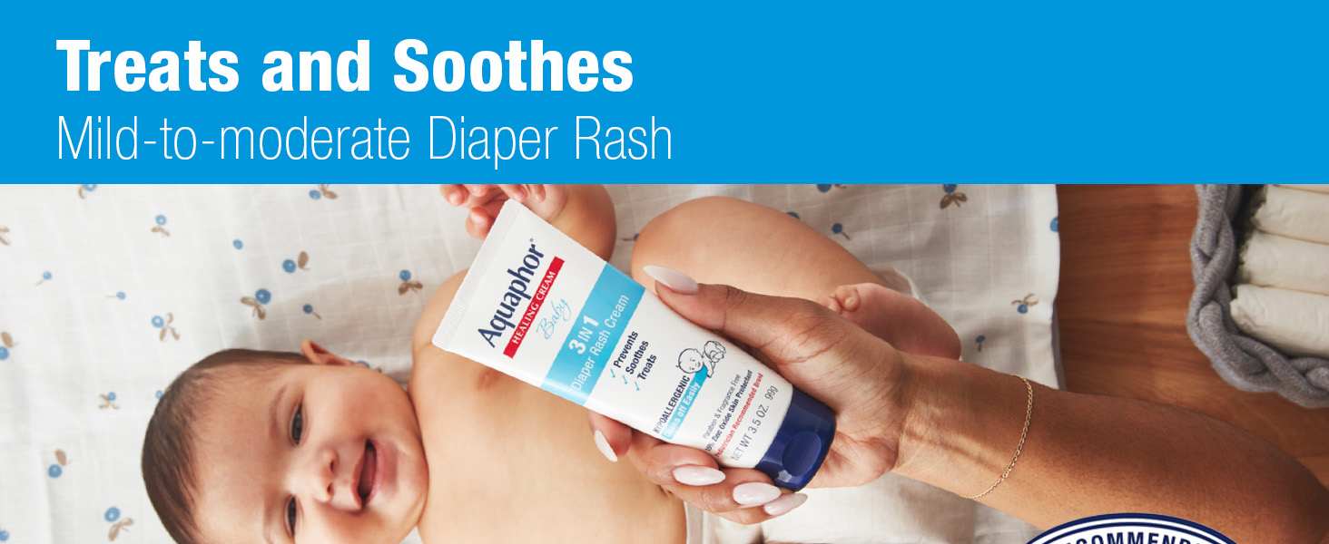 Treats and soothes mild-to-moderate diaper rash